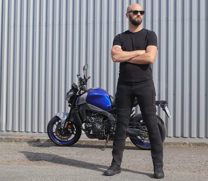 Džíny na motorku Trilobite Parado monolayer AAA slim fit black