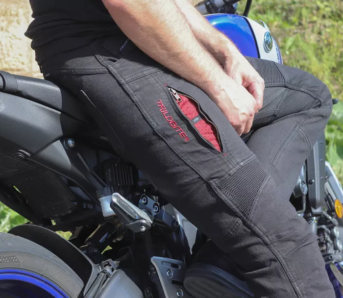 Džíny na motorku Trilobite Parado monolayer AAA slim fit black