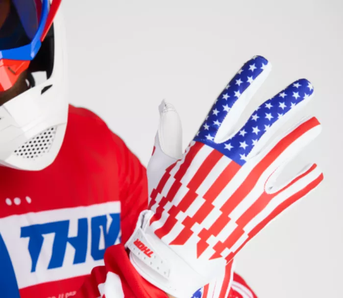 Motokrosové rukavice Thor Launchmode patriot