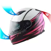 Helma na moto XRC Merchi R black/pink/white