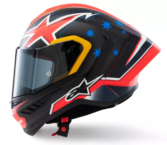 Integrální helma Alpinestars Supertech R10 Miller carbon/red matt