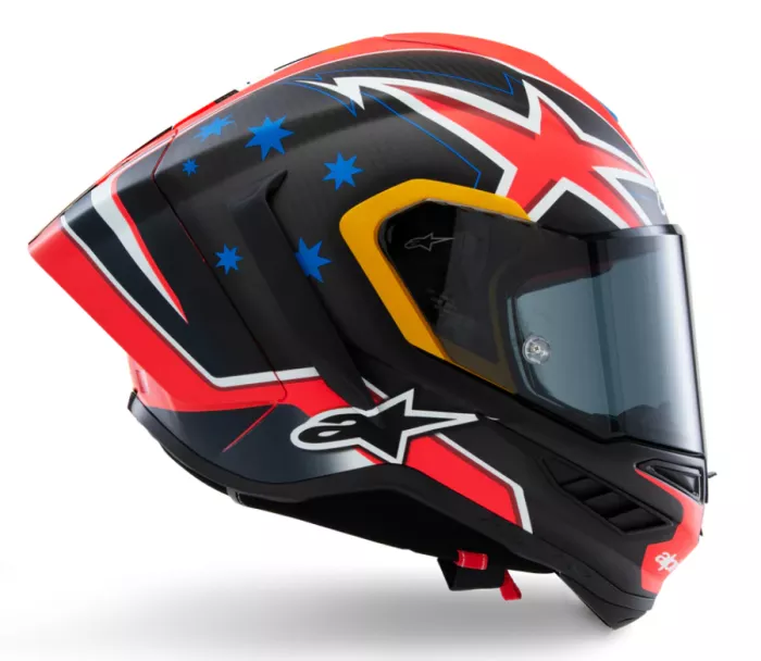 Integrální helma Alpinestars Supertech R10 Miller carbon/red matt
