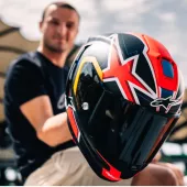 Integrální helma Alpinestars Supertech R10 Miller carbon/red matt