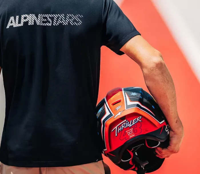 Integrální helma Alpinestars Supertech R10 Miller carbon/red matt