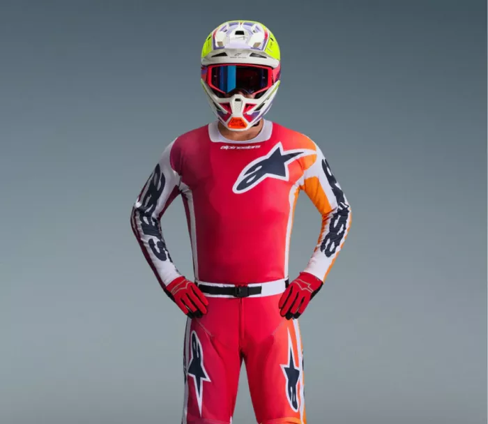 Motokrosový dres Alpinestars Racer Portl red/grey