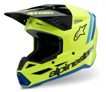Dětská helma Alpinestars SM3 Youth Radium yellow/black/blue glossy