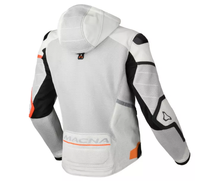 Pánská bunda na moto Macna Risant Night Eye grey/orange leather