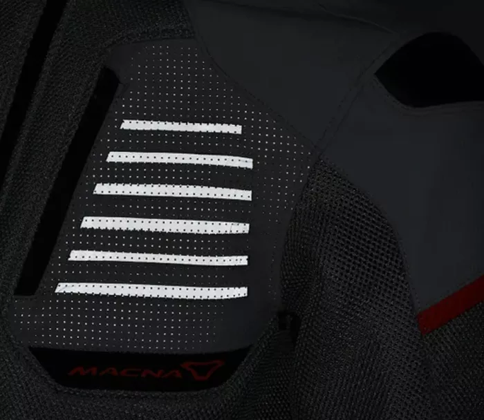 Pánská bunda na moto Macna Risant Night Eye grey/orange leather