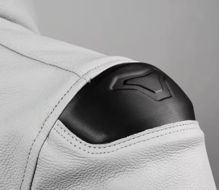 Pánská bunda na moto Macna Risant Night Eye grey/orange leather