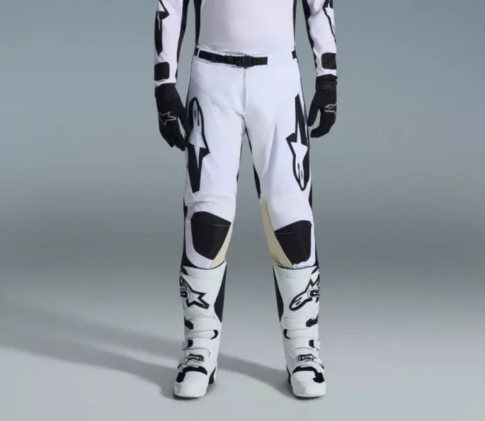 Kalhoty na motokros Alpinestars Racer Riway white/black