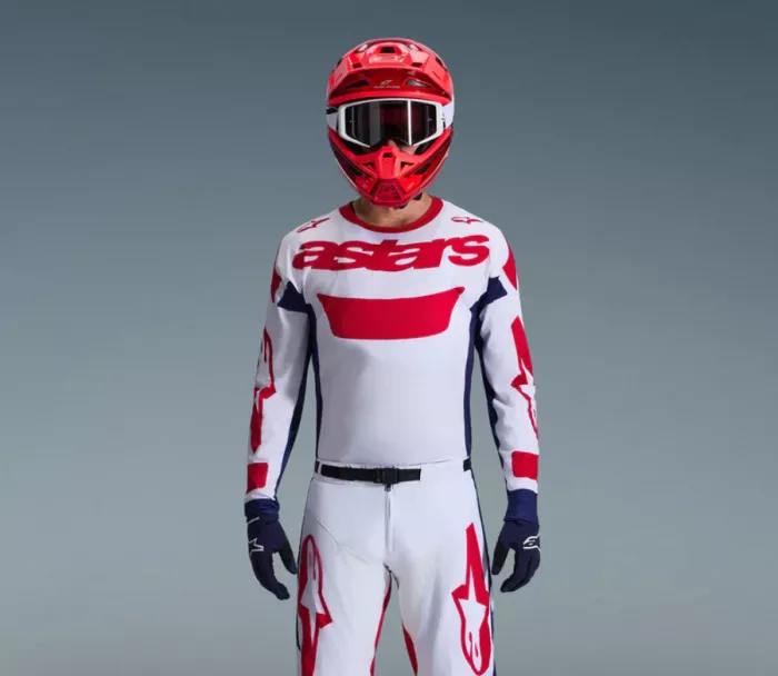 MX dres Alpinestars Racer Riway white/blue/red