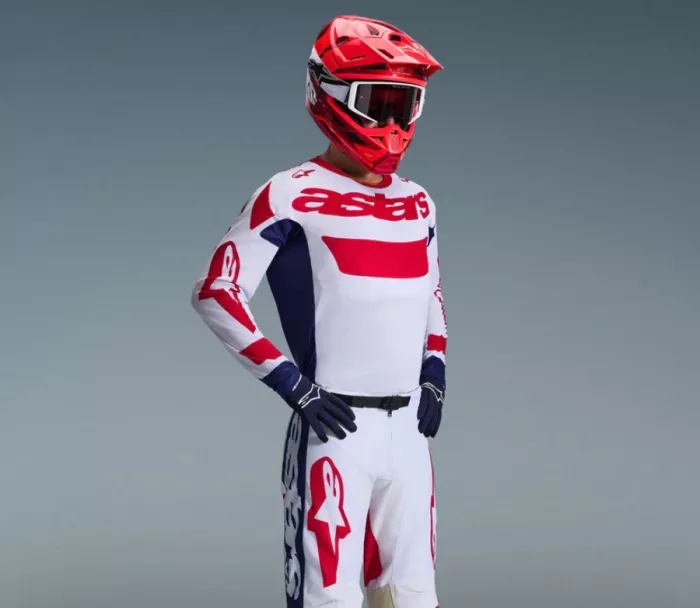 MX dres Alpinestars Racer Riway white/blue/red