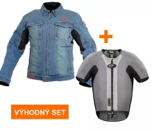 Výhodný set: Bunda Trilobite 2095 Parado Tech-Air blue dámská + Alpinestars Tech-Air 5 vesta