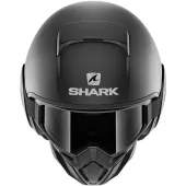 Helma na moto Shark STREET DRAK BLANK MAT Black Mat