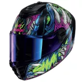 Helma na moto Shark KGV SPARTAN RS SHAYTAN Black Green Violet