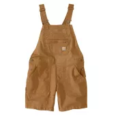 Krátké montérky CARHARTT RELAXED FIT CANVAS FEMALE SHORTALL BROWN