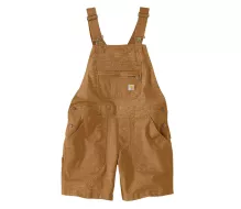 Krátké montérky CARHARTT RELAXED FIT CANVAS FEMALE SHORTALL BROWN