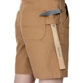 Krátké montérky CARHARTT RELAXED FIT CANVAS FEMALE SHORTALL BROWN