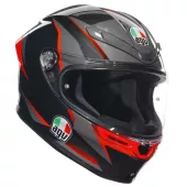 Helma na motorku AGV K6S SLASHCUT BLACK/GREY/RED