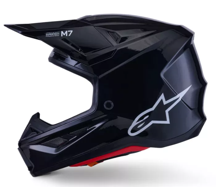 Helma na motokros Alpinestars SM7 Solid black glossy