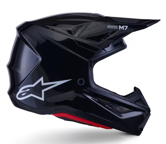 Helma na motokros Alpinestars SM7 Solid black glossy