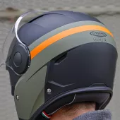 Otevřená helma Caberg Soho Zephyr matt black/military green/orange