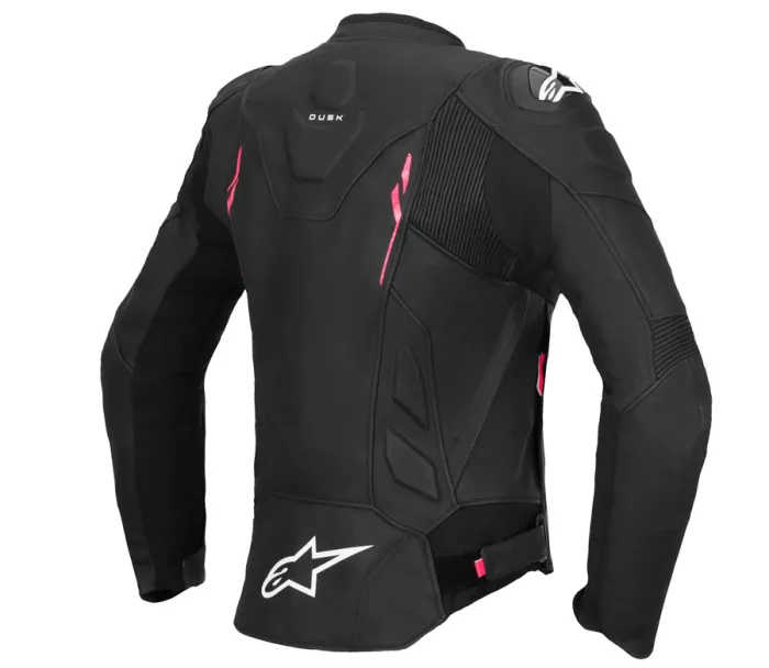 Dámská kožená bunda Alpinestars Stella Dusk black/diva pink/white