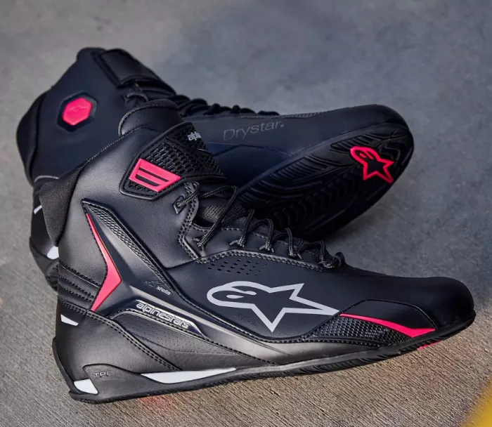 Dámské boty 2026 Alpinestars Stella Faster-4 Drystar black/grey/coral fluo