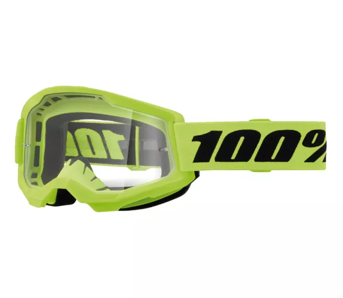 Dětské brýle 100% strata2 yellow fluo goggle clear lens