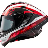 Závodní helma Alpinestars Supertech R10 Team black/carbon red/white glossy