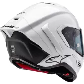 Závodní helma Alpinestars Supertech R10 Solid white glossy/black matt
