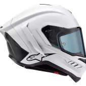 Závodní helma Alpinestars Supertech R10 Solid white glossy/black matt