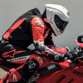 Závodní helma Alpinestars Supertech R10 Solid white glossy/black matt