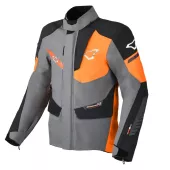 Pánská bunda na moto Macna Synchrone Night Eye grey/orange/black