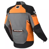 Pánská bunda na moto Macna Synchrone Night Eye grey/orange/black