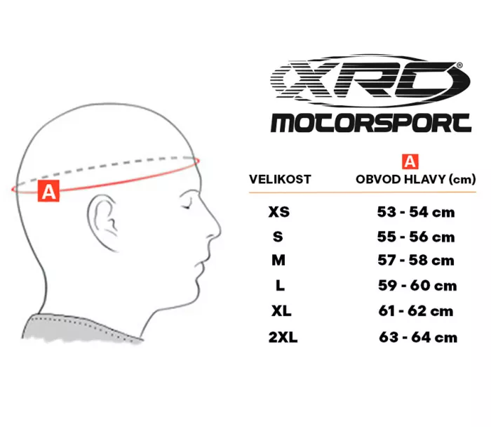 Integrální helma XRC DROD black/white/red