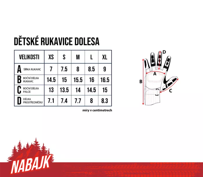 Dívčí rukavice Nabajk Dolesa black