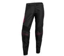 Kalhoty na motokros dámské Thor Sector Minimal black/flo pink