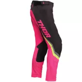 Dámské motokrosové - enduro kalhoty THOR PULSE RACEWEAR REV CHARCOAL/FLUO PINK