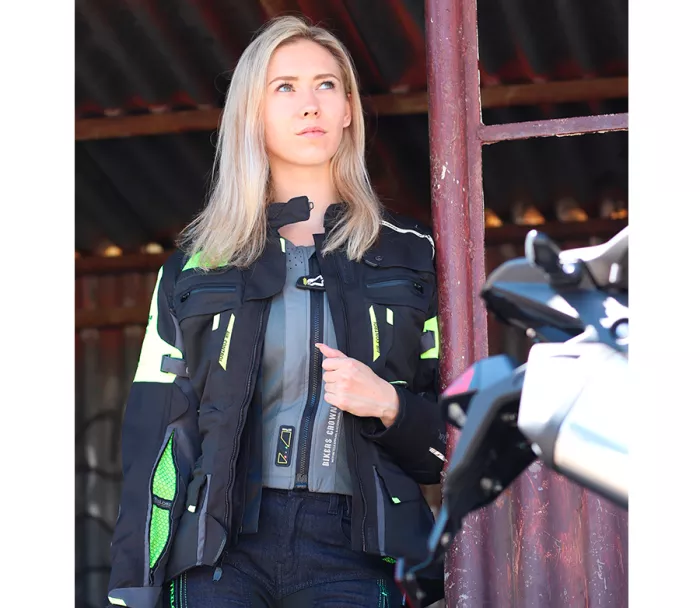 Dámská bunda na moto Trilobite Rideknow Tech-Air black/yellow fluo