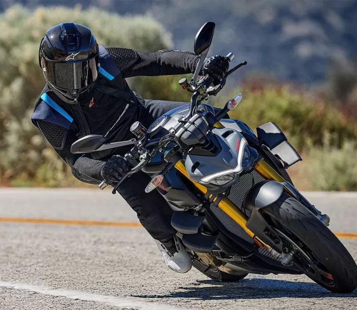 Bunda na moto Alpinestars T-Stunt black/dark blue/blithe blue