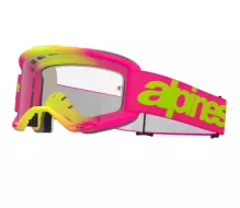 Brýle na motokros Alpinestars Vision 5 Wordmark pink/fluo yellow/clear