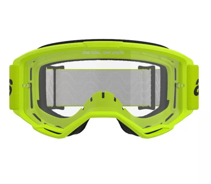 Motokrosové brýle Alpinestars Vision 3 Wordmark yellow fluo/clear
