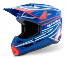 Dětská helma Alpinestars SM3 Wurx blue/red/white/black glossy