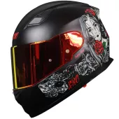 Helma na moto XRC Cobra king matt black/red