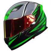 Helma na moto XRC Merchi R black/green/grey