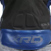 Kožená bunda na moto XRC Moos blk/blue/grey