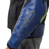 Kožená bunda na moto XRC Moos blk/blue/grey