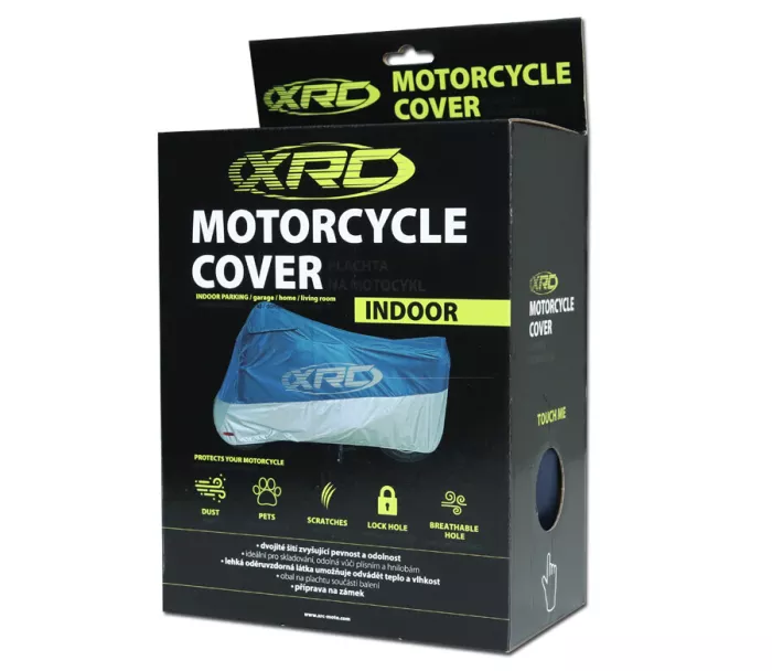 Plachta na moto XRC Indoor blue/silver vel. XL