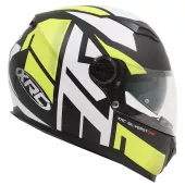 Helma na motorku XRC Silverstone matt black/white/yellow